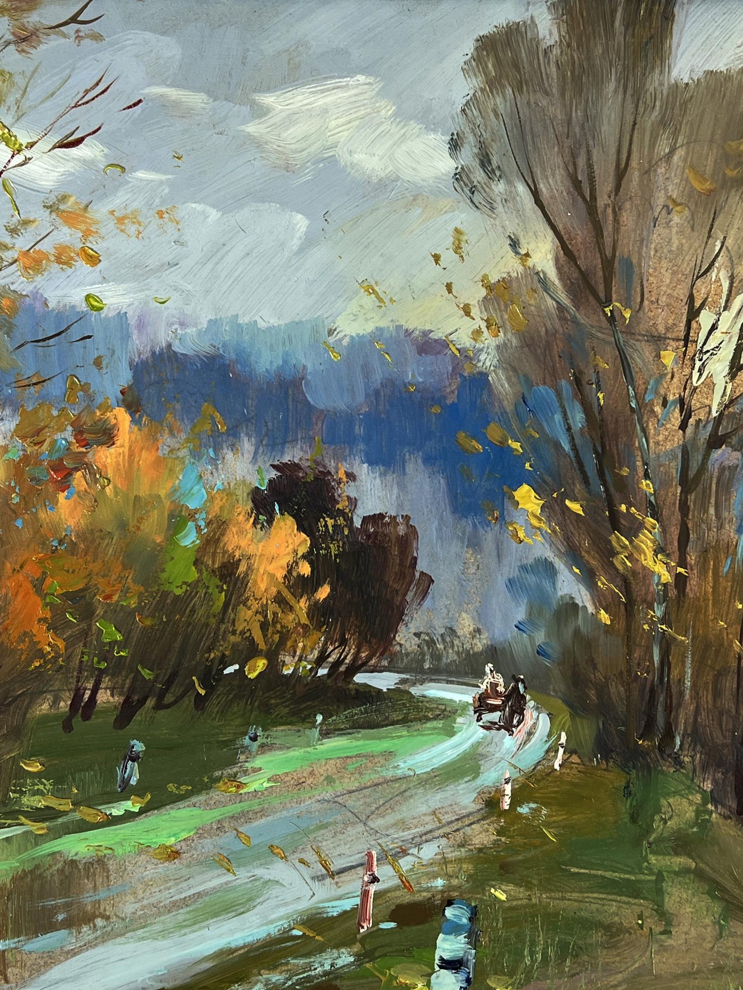Oil painting Autumn weather in the forest by Yuriy Suprunchuk
