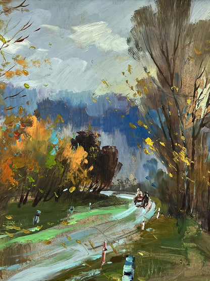 Oil painting Autumn weather in the forest by Yuriy Suprunchuk