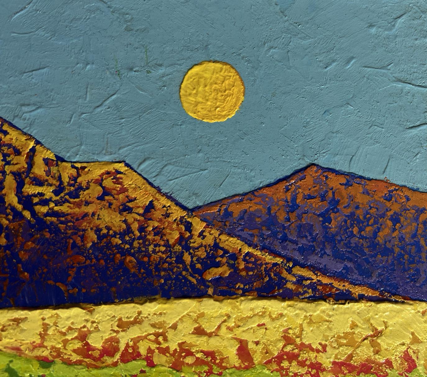 Oil painting Mighty Mountains in the Fields by V. Zadorozhnya
