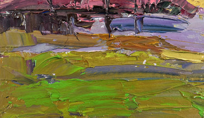 Oil painting Spring colorful day in the mountains by Boris Serdyuk
