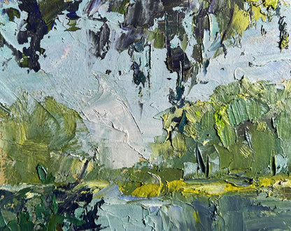 Oil painting A secluded place in nature by Boris Serdyuk abstract landscape