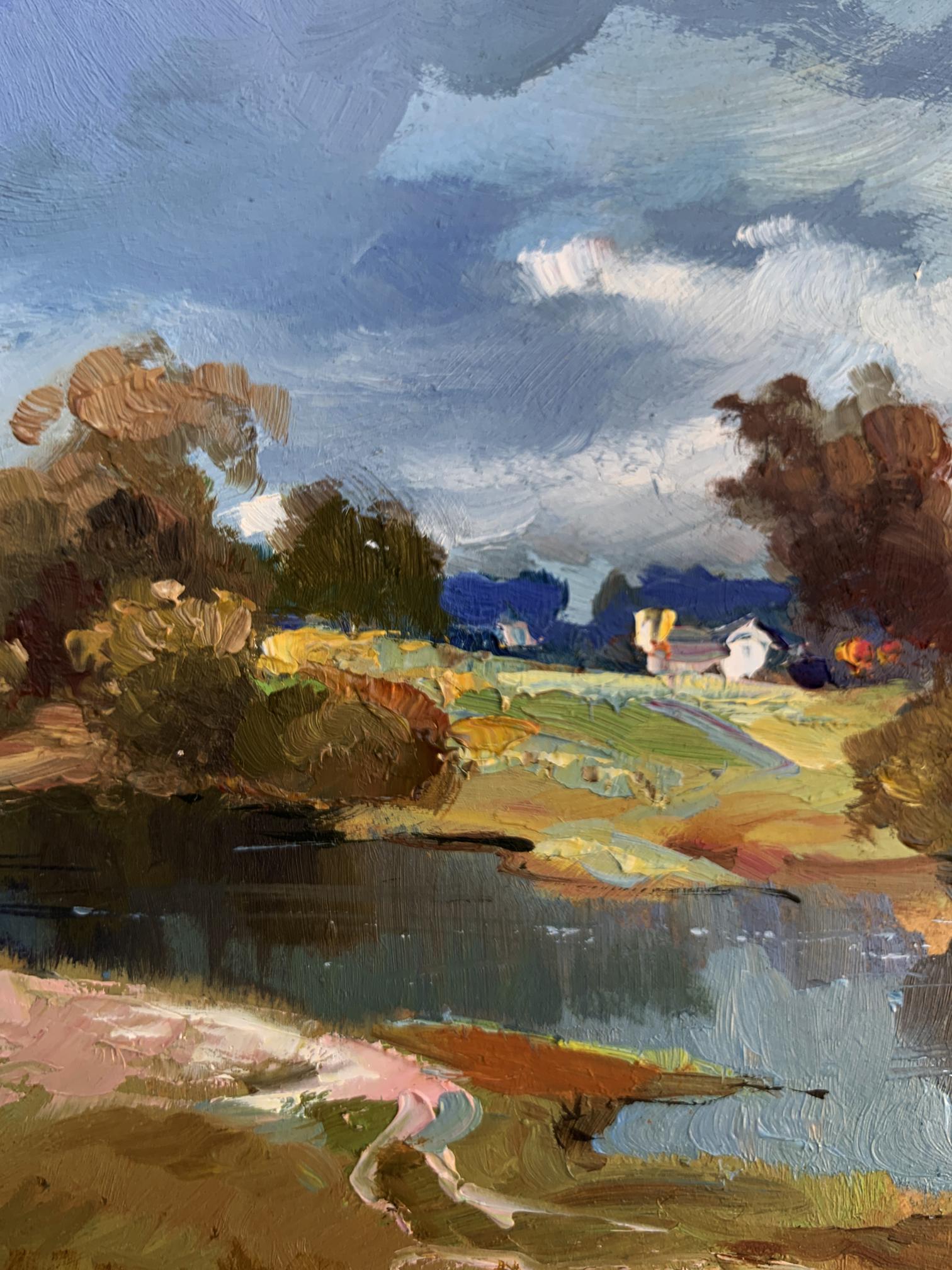 Impressionistic oil painting River Silence by Yuriy Suprunchuk