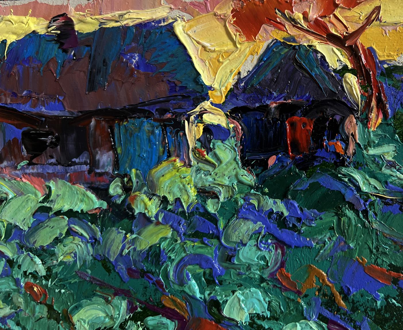 Vibrant impressionist oil painting In the Evening in the Garden by Oleksiy Ivanyuk