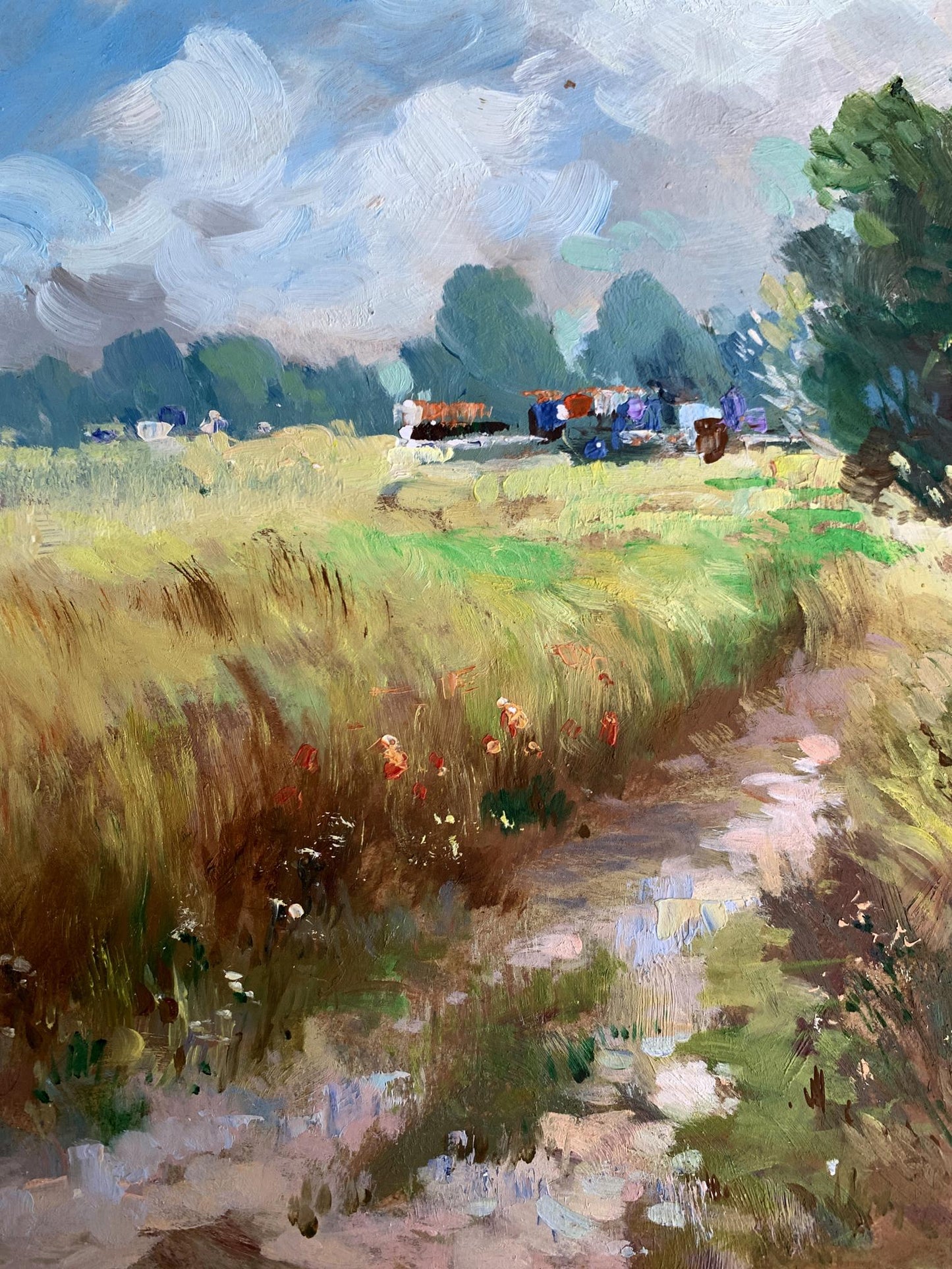 Vibrant impressionist oil painting Wheat Field by Yuriy Suprunchuk