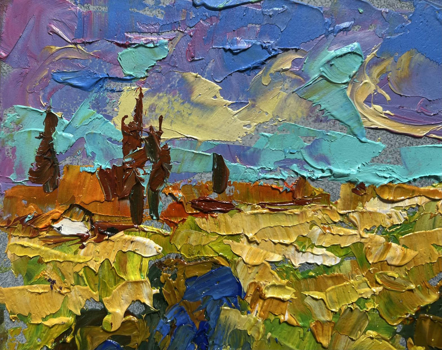 Vibrant impressionist oil painting Sunny summer day by Oleksiy Ivanyuk