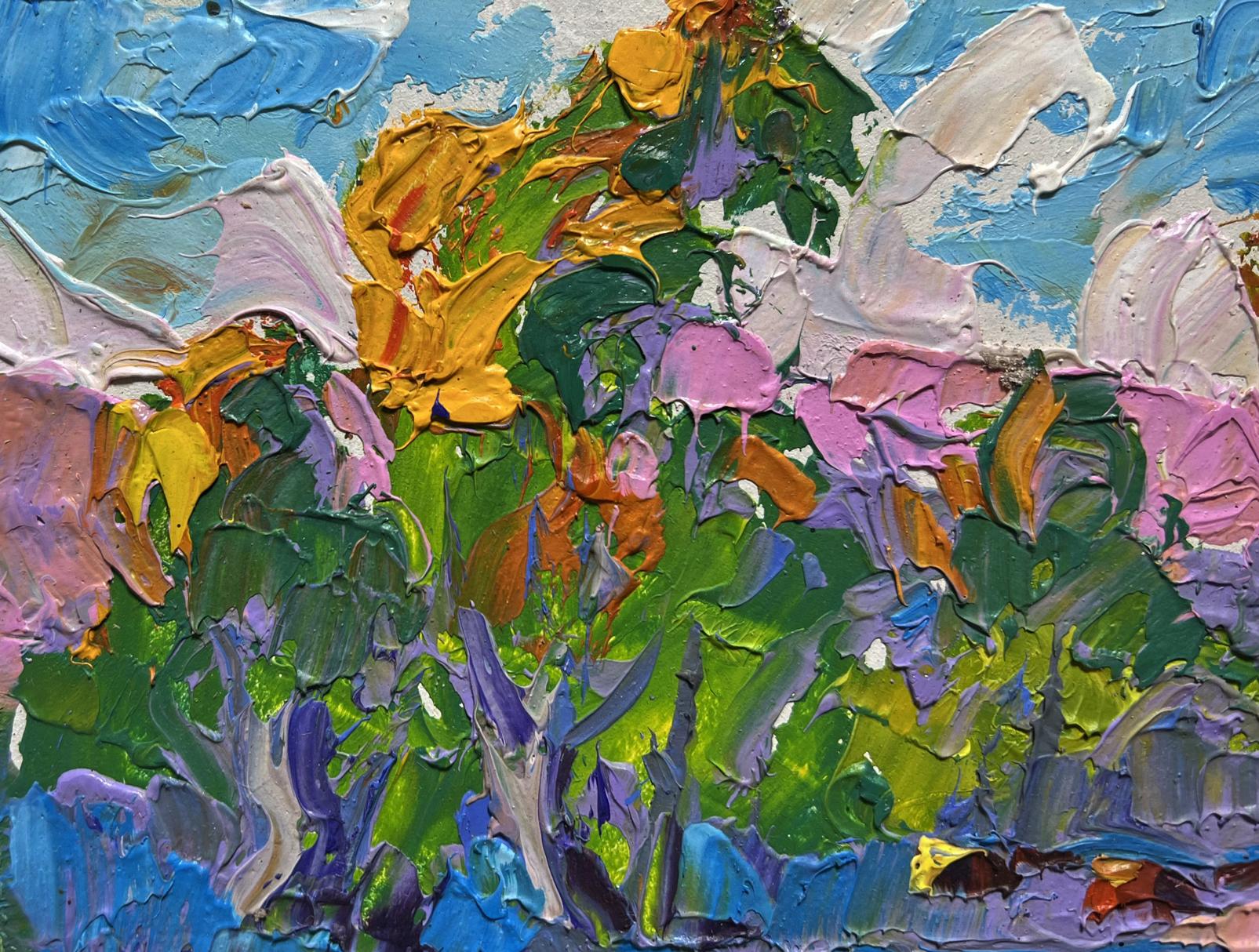 Vibrant impressionist oil painting Autumn colors of nature by Oleksiy Ivanyuk