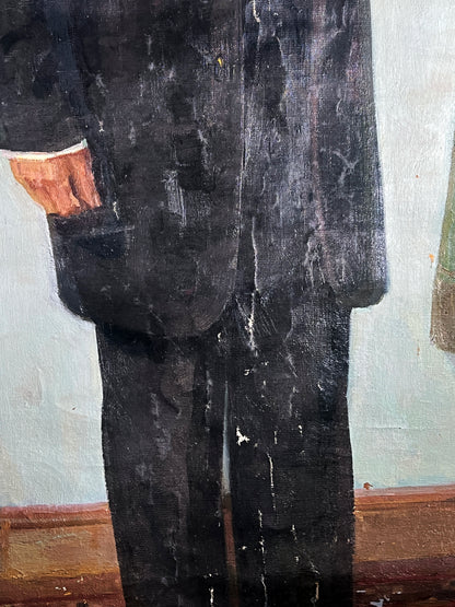 Oil painting Karl Marx before an important meeting Petr Bilan