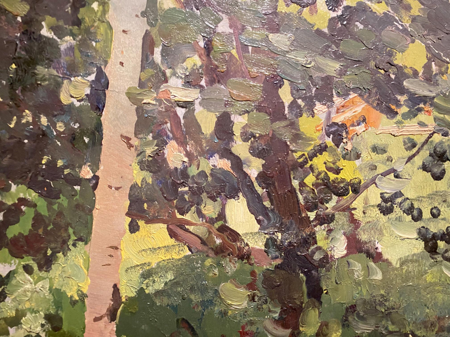 Oil painting Summer sketch by Boris Kolesnik: winding path in foliage