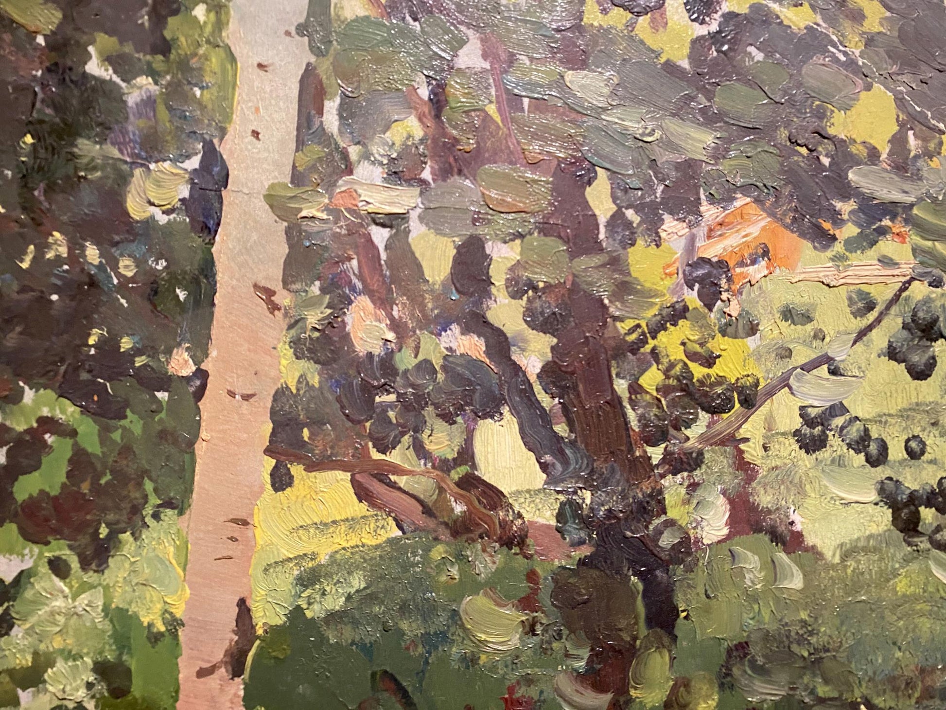 Oil painting Summer sketch by Boris Kolesnik: winding path in foliage