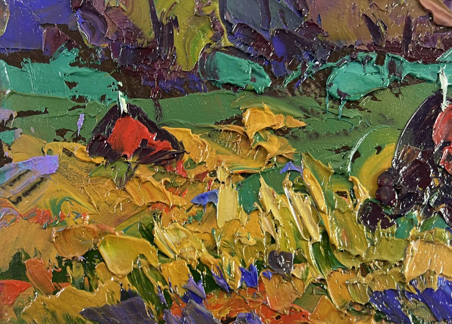 Vibrant impressionist oil painting Evening coolness before the rain by Oleksiy Ivanyuk