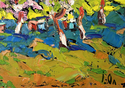 Vibrant impressionist oil painting Spring is on the doorstep by Oleksiy Ivanyuk