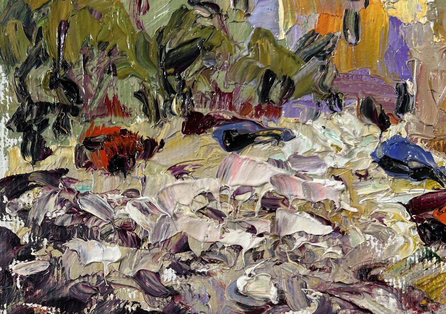 Impasto textured oil painting City in the Morning by Oleksiy Ivanyuk