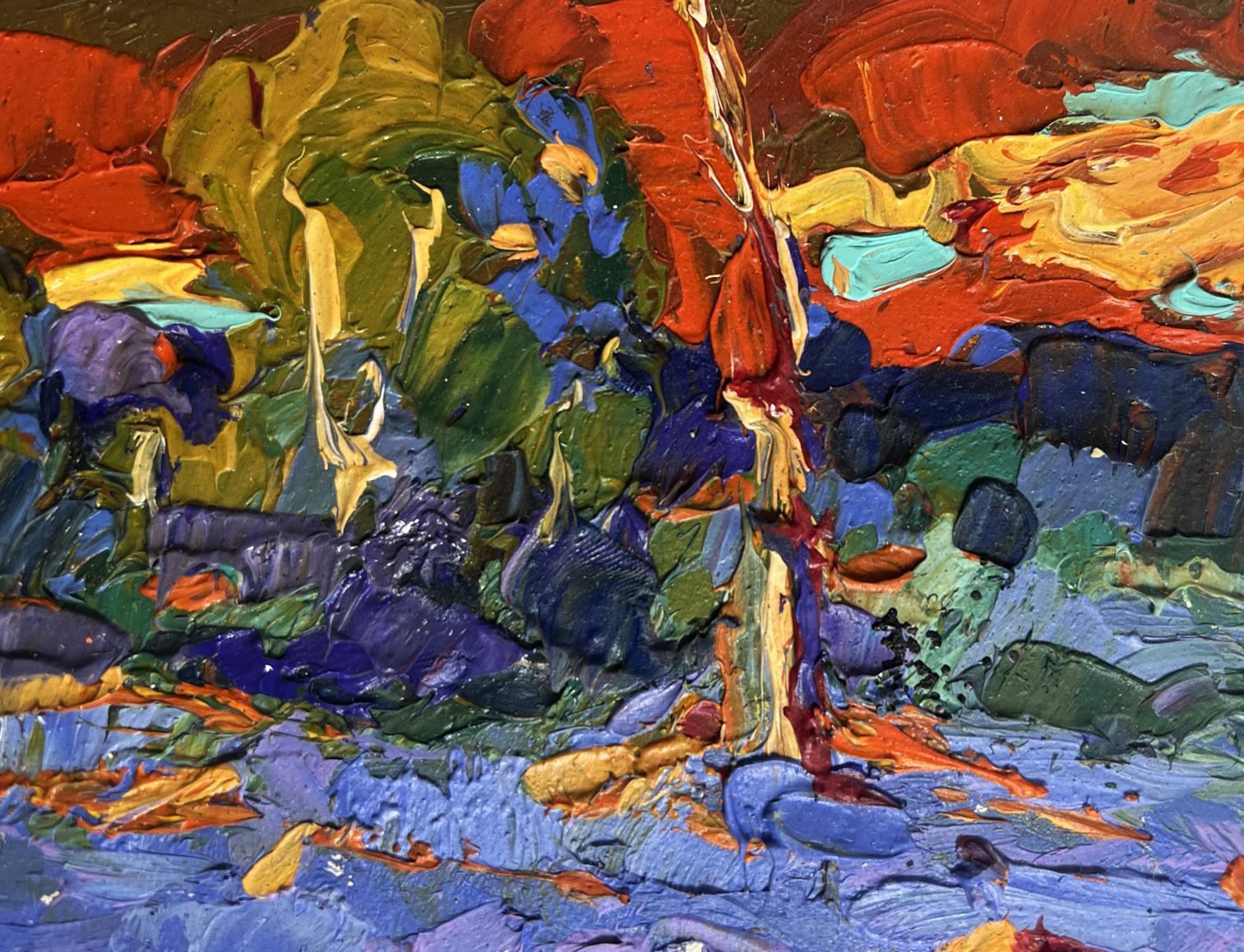 Vibrant Warm Crimson Evening oil painting by Oleksiy Ivanyuk