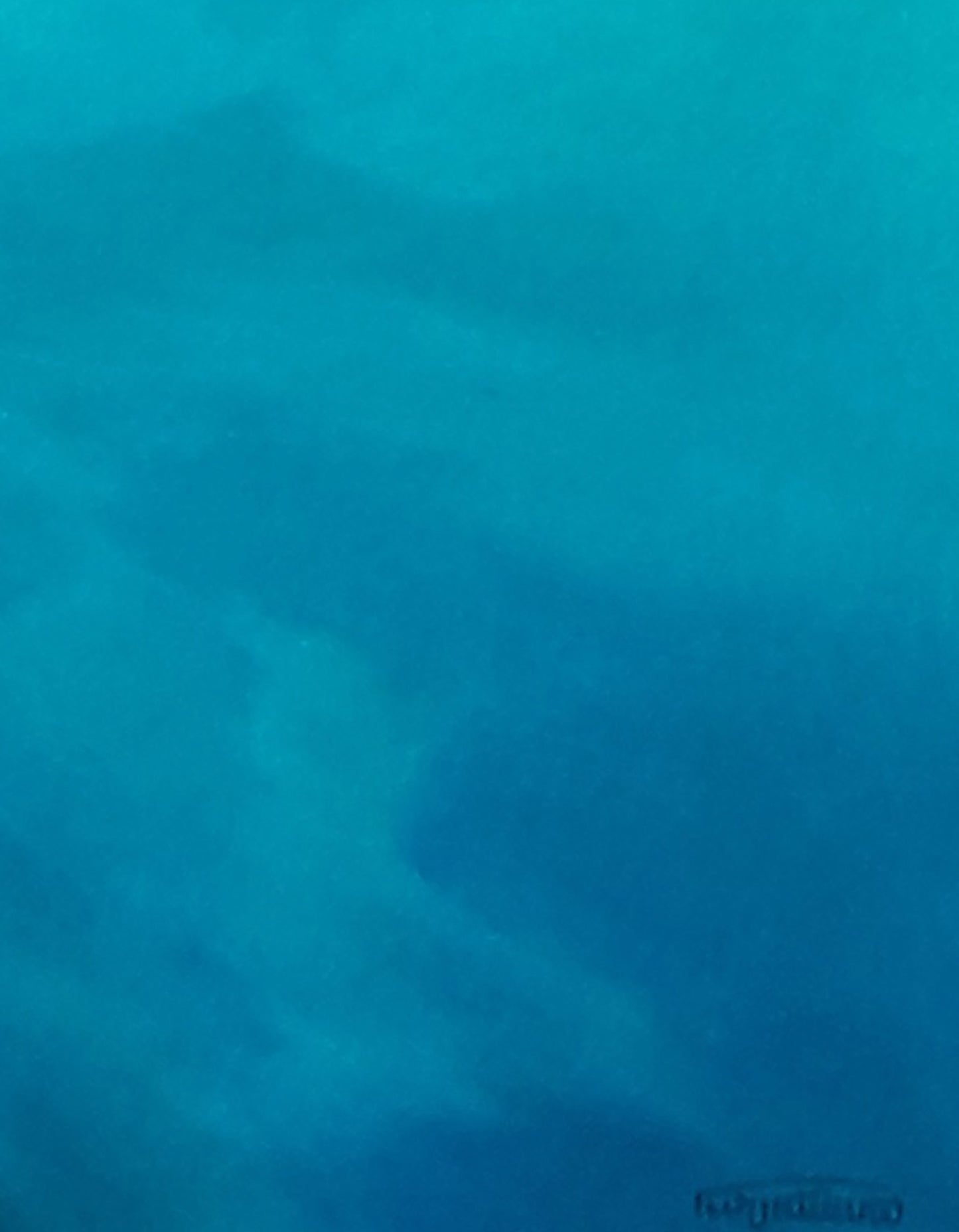 Blurry abstract blue oil painting The silence of the seabed by Vasily Korkishko