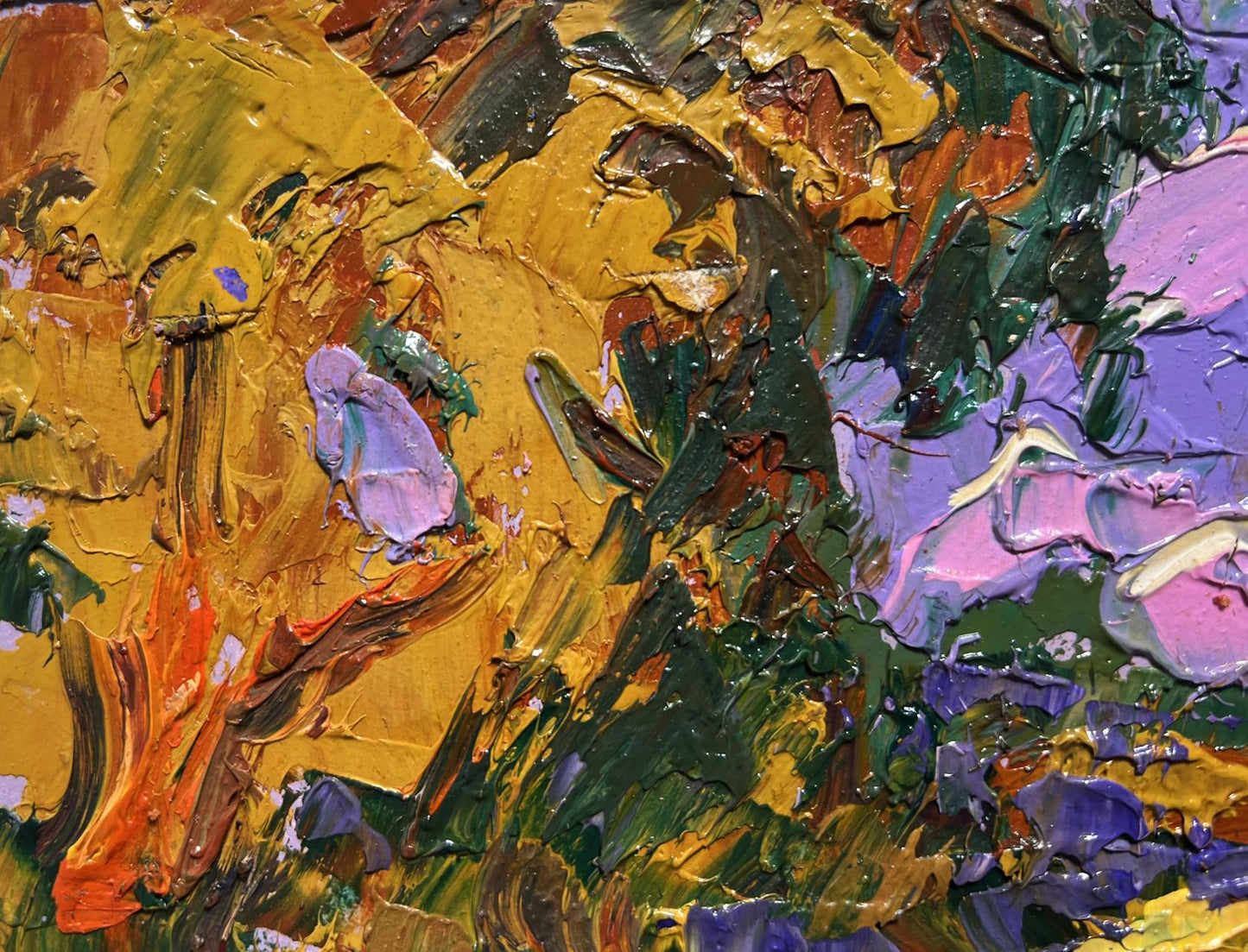 Oil painting Solitude in Nature by Oleksiy Ivanyuk in vibrant colors