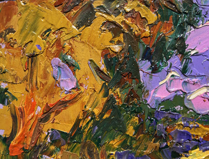 Oil painting Solitude in Nature by Oleksiy Ivanyuk in vibrant colors