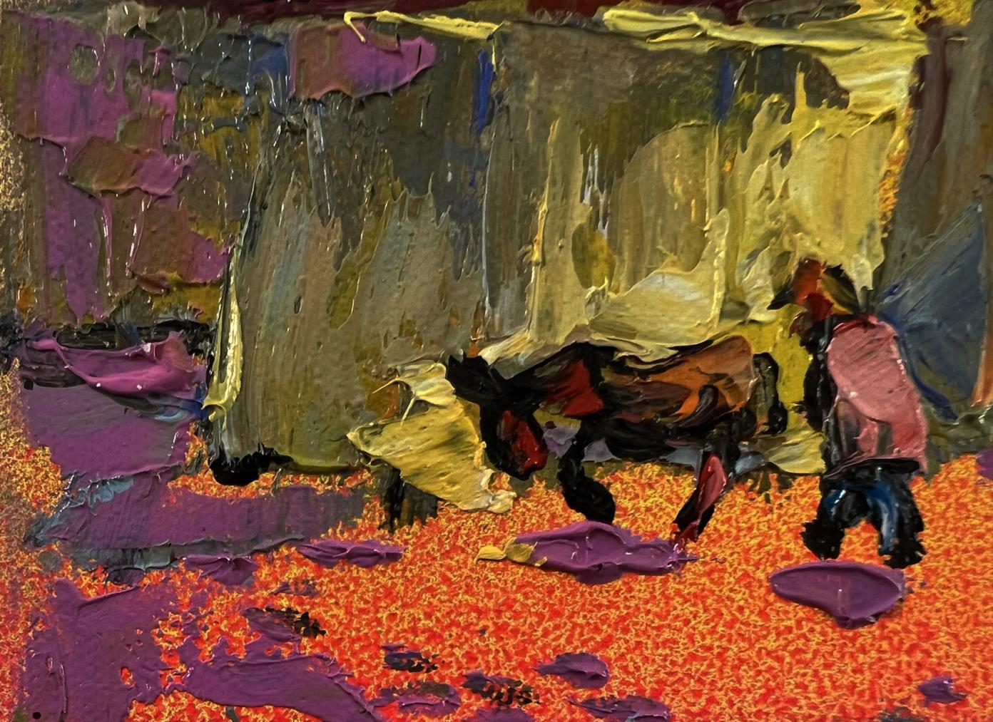 Oil painting Village evening in reflection by Oleksiy Ivanyuk