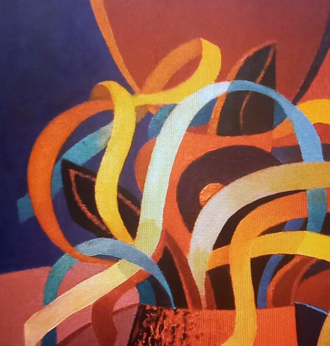 Vibrant oil painting Vase with Ribbons by Alexander Strashevich