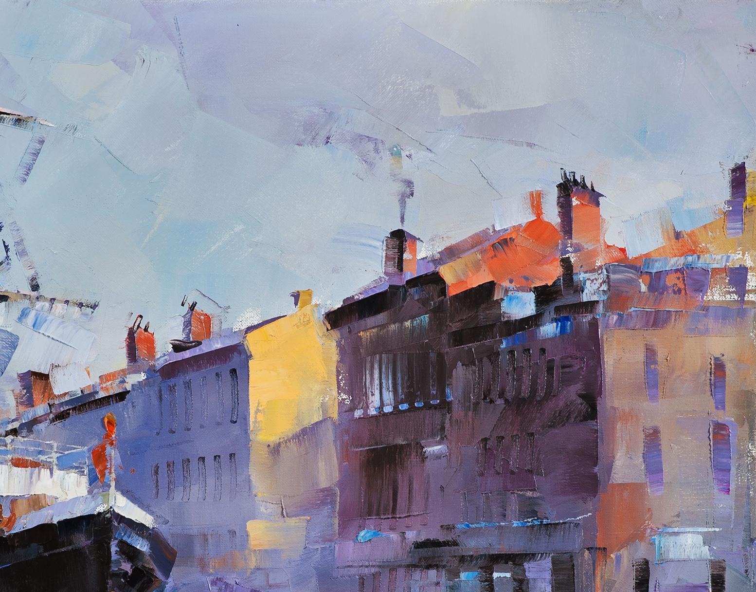 Abstract impressionist oil painting Morning breath by Volodymyr Gluhomanyuk