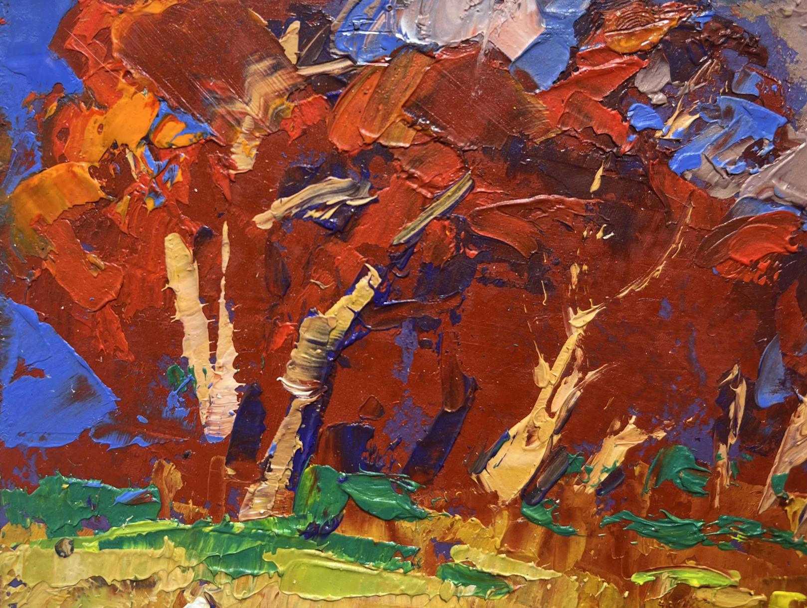 Vibrant impressionist oil painting Warm evening days by Oleksiy Ivanyuk