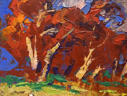 Vibrant impressionist oil painting Warm evening days by Oleksiy Ivanyuk