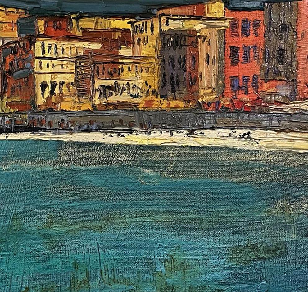 Vibrant impressionist oil painting Eternal Serhiy Kovalev coastal town