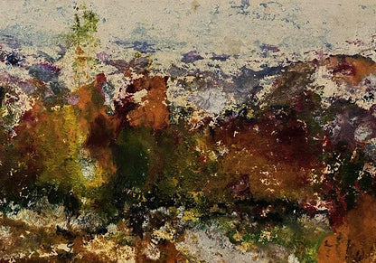 Oil painting Heart of Nature by Pavlo Miroshnychenko, abstract earthy tones