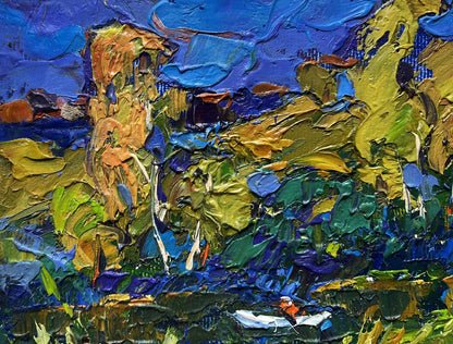 Vibrant impressionist oil painting Night rest in nature by Oleksiy Ivanyuk
