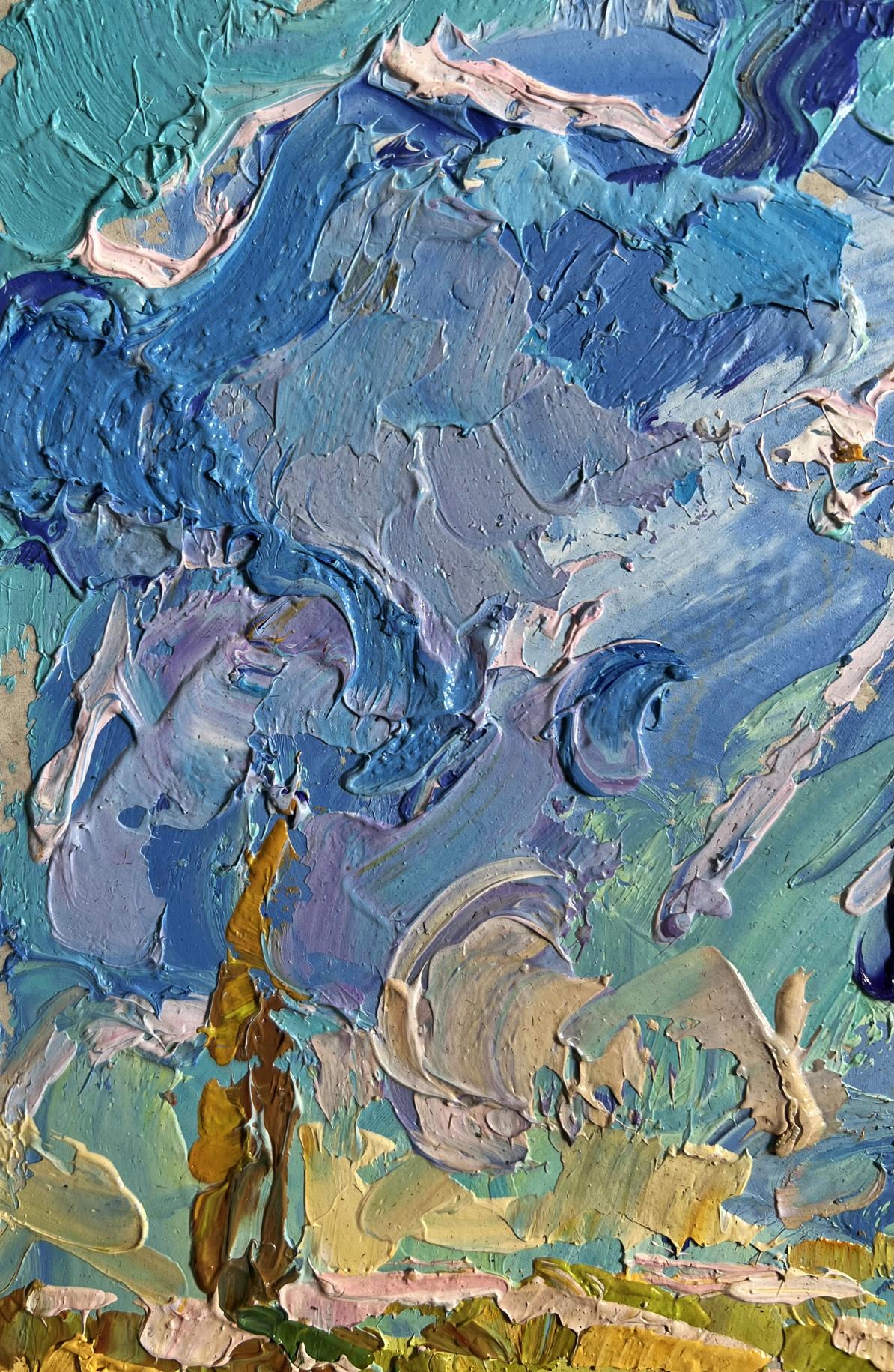 Oil painting Geese in the autumn steppes by Oleksiy Ivanyuk