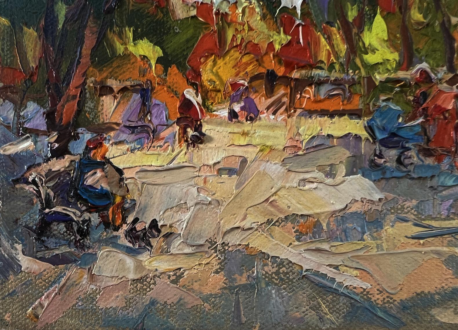 Vibrant impressionist oil painting On a walk in the park by Oleksiy Ivanyuk