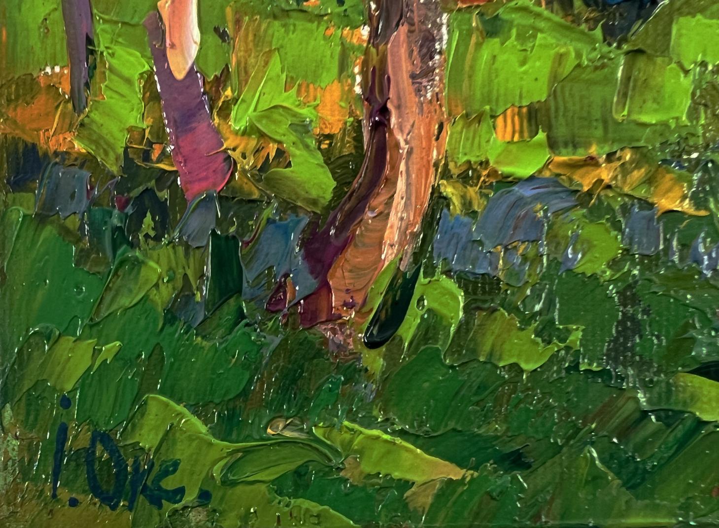 Vibrant impressionist oil painting Morning coolness by Oksana Ivanyuk