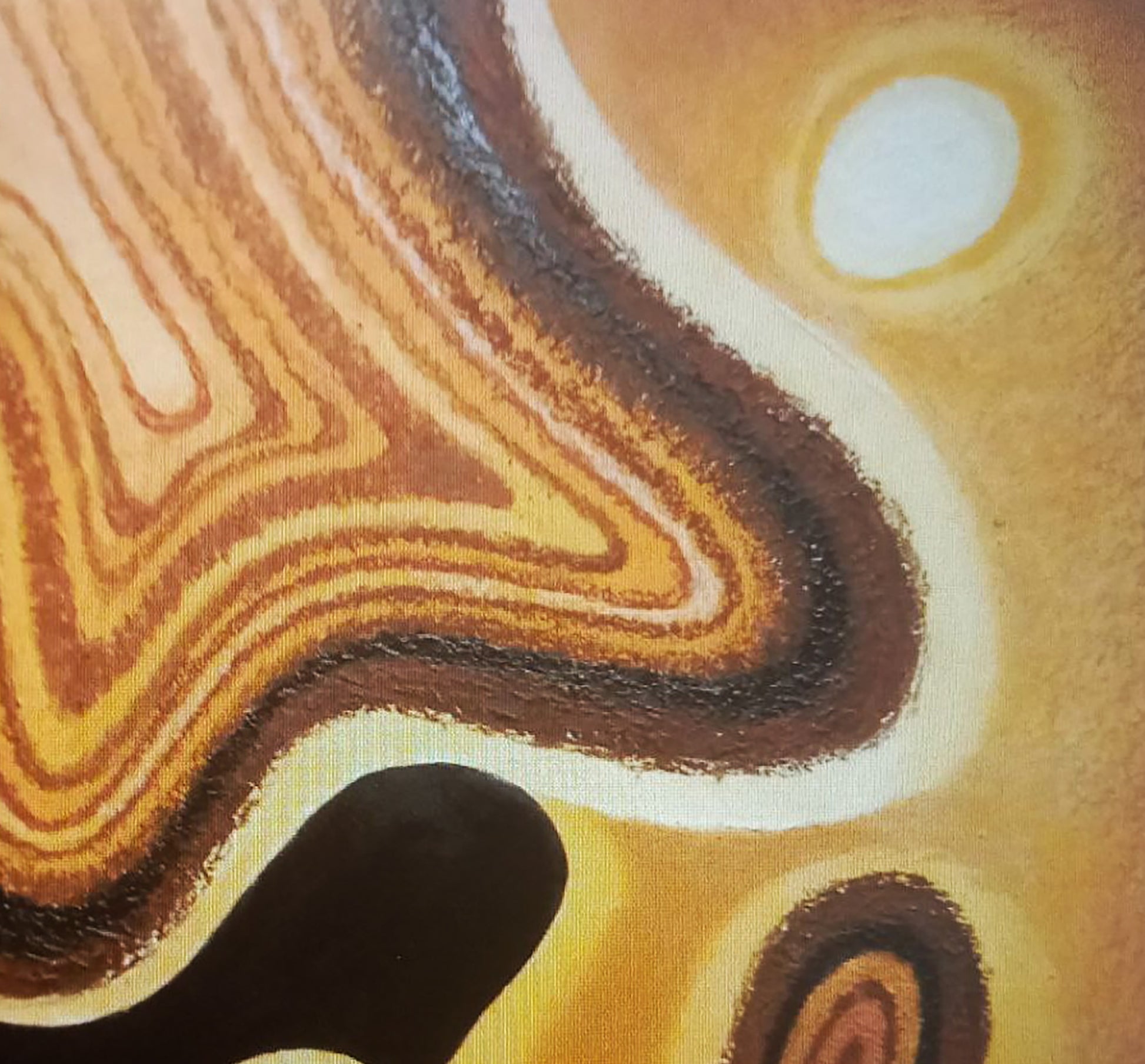 Oil painting Influx by Alexander Strashevich in warm earth tones
