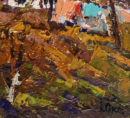 Oil painting Village with the approach of spring by Oksana Ivanyuk