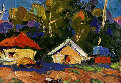 Vibrant impressionist oil painting Sunny day in the garden by Oleksiy Ivanyuk