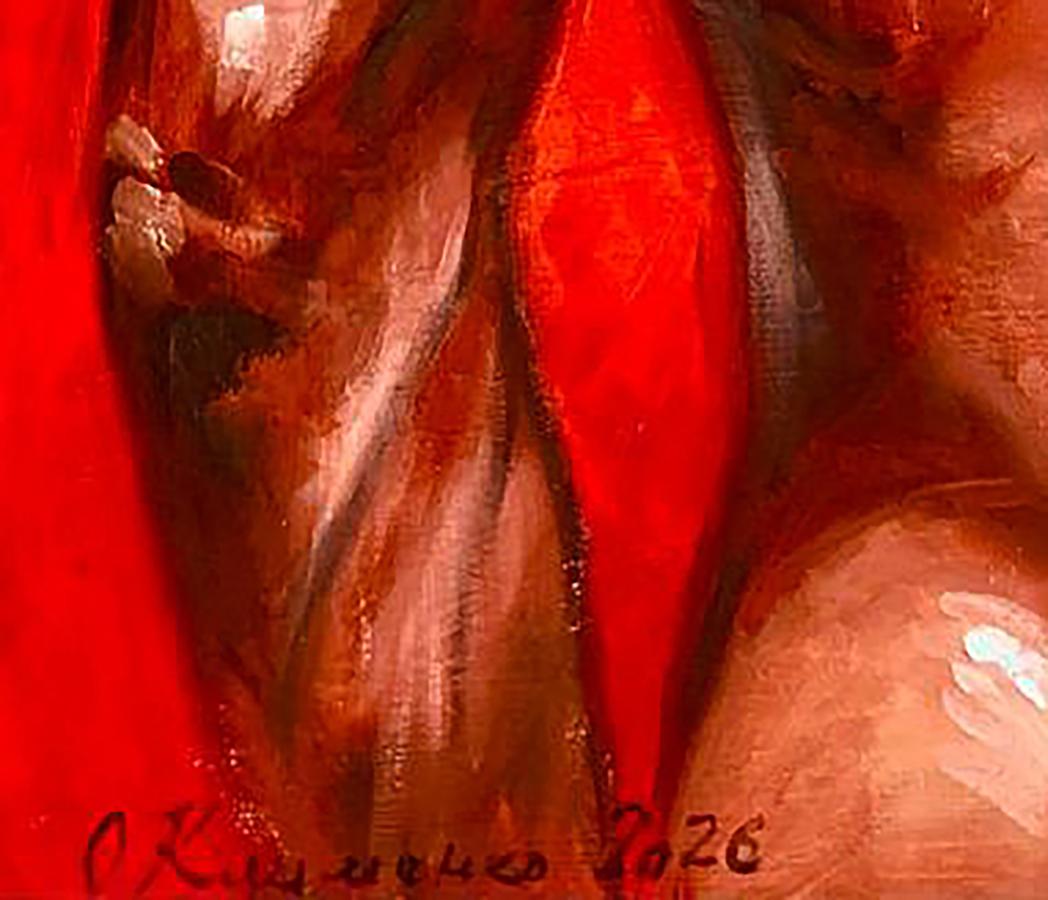 Oil painting Tattooing on an Athletic Body Olena Klimenko