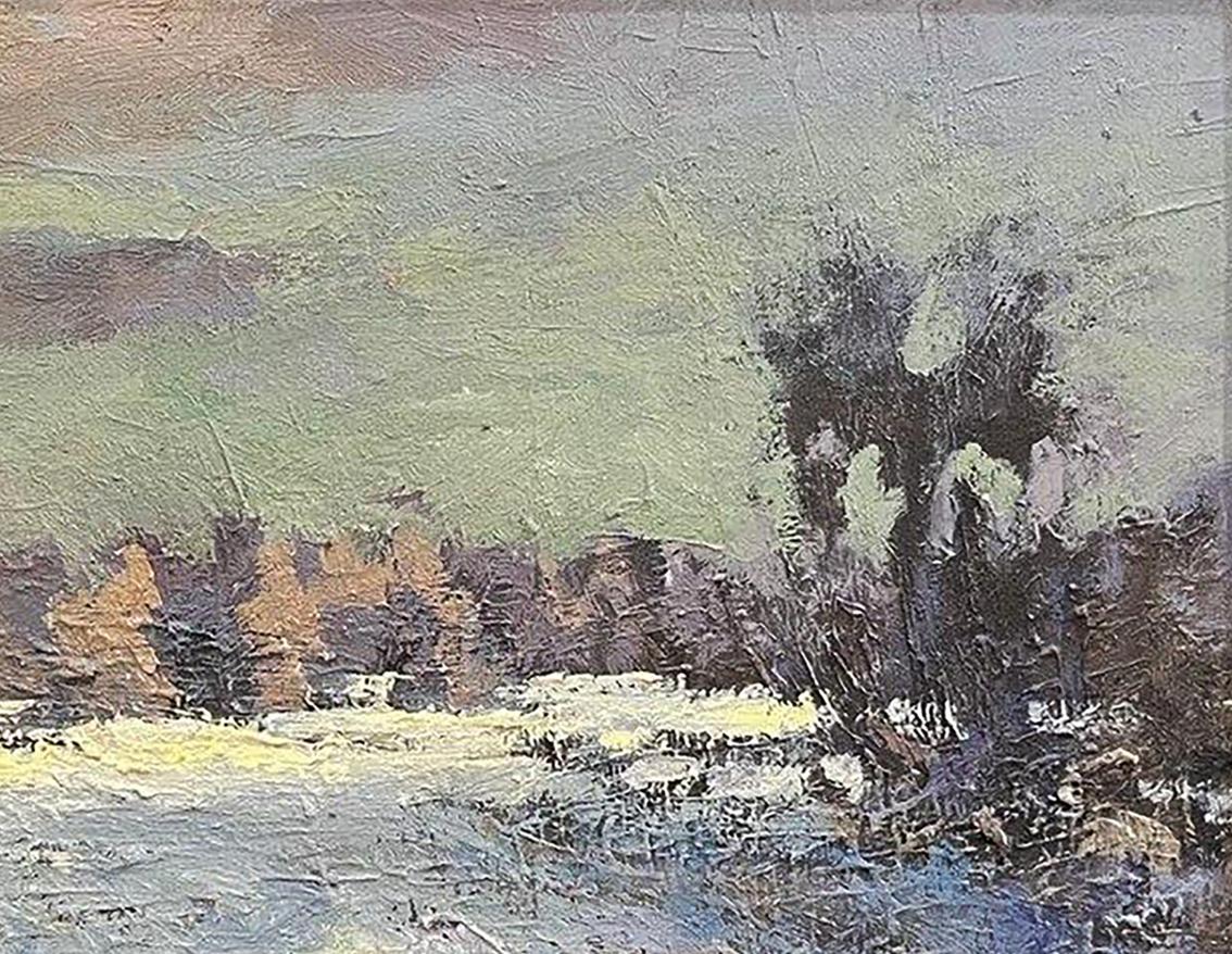Oil painting Winter Nature Landscape Volodymyr Pashchenko