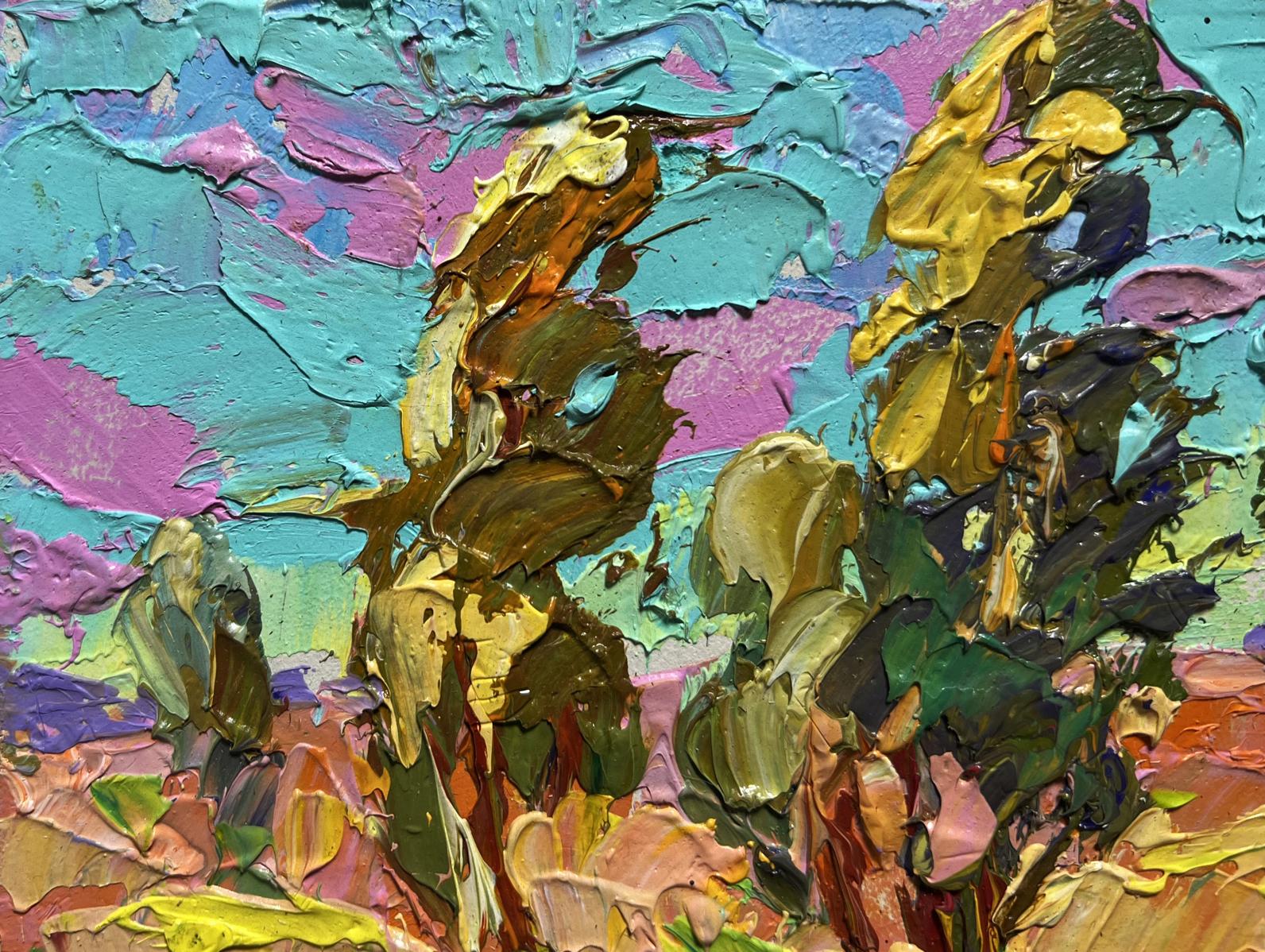 Vibrant impressionist oil painting Rustle of poplar trees by Oleksiy Ivanyuk