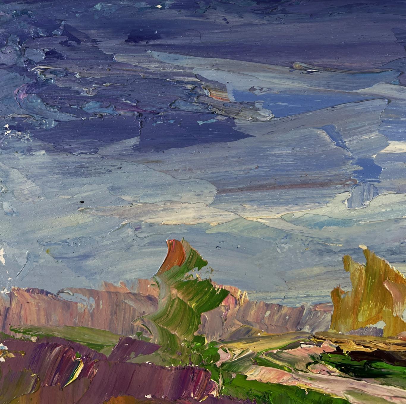 Oil painting Autumn reflected on the face of the river by Boris Serdyuk