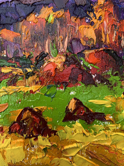 Oil painting After the Rain by Oksana Ivanyuk vibrant impressionist landscape
