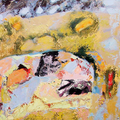 Oil painting Peach blossom by Tatyana Shulyak with vibrant textured strokes