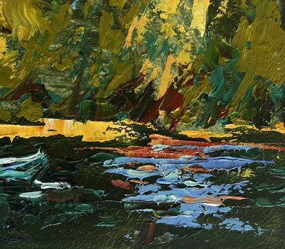 Vibrant impressionist oil painting Boating holidays by Oksana Ivanyuk