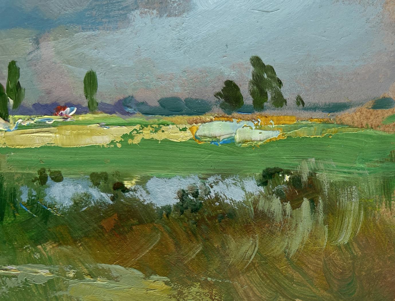 Oil painting Walk through the Meadows by Yuriy Suprunchuk, impressionist landscape