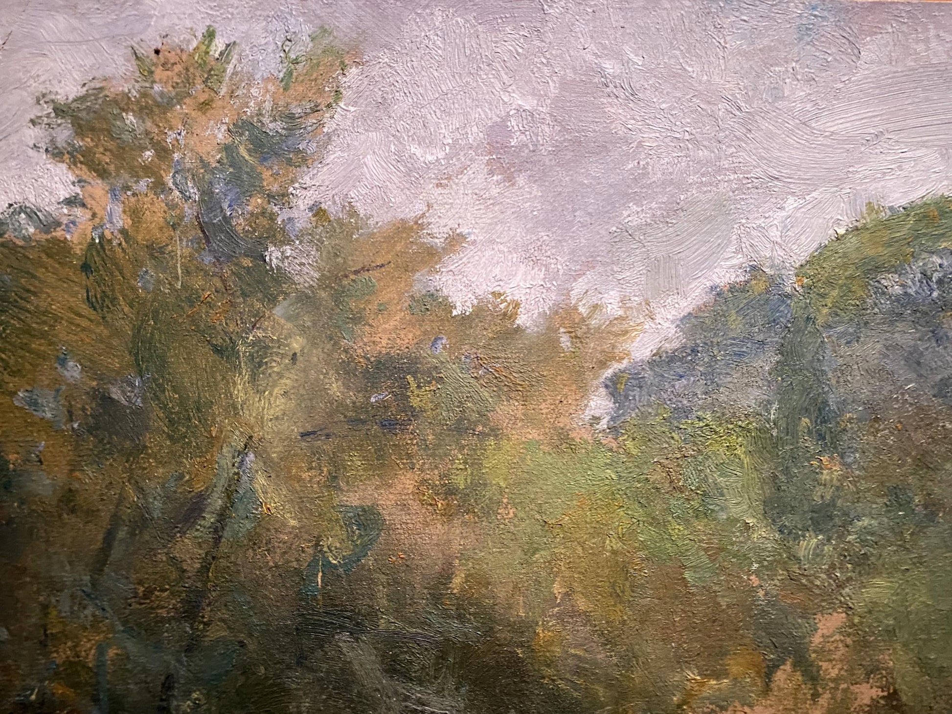 Oil painting Autumn Day by Mikhail Todorov impressionistic landscape