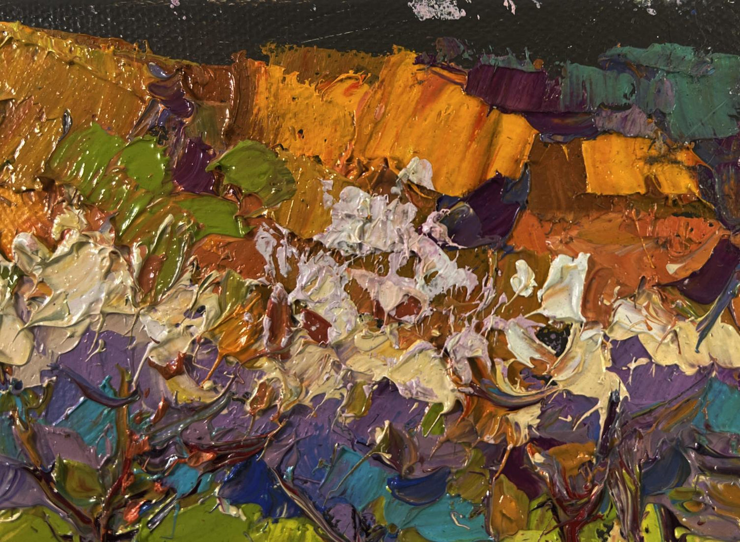 Vibrant abstract oil painting Colors spring aroma by Oksana Ivanyuk