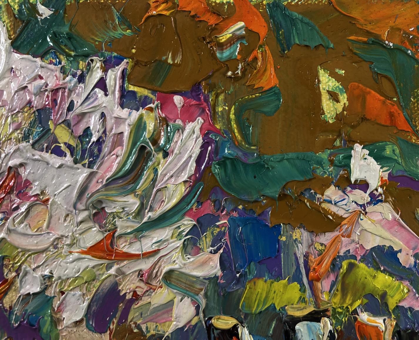 Oil painting Petals dancing in spring breeze by Oksana Ivanyuk