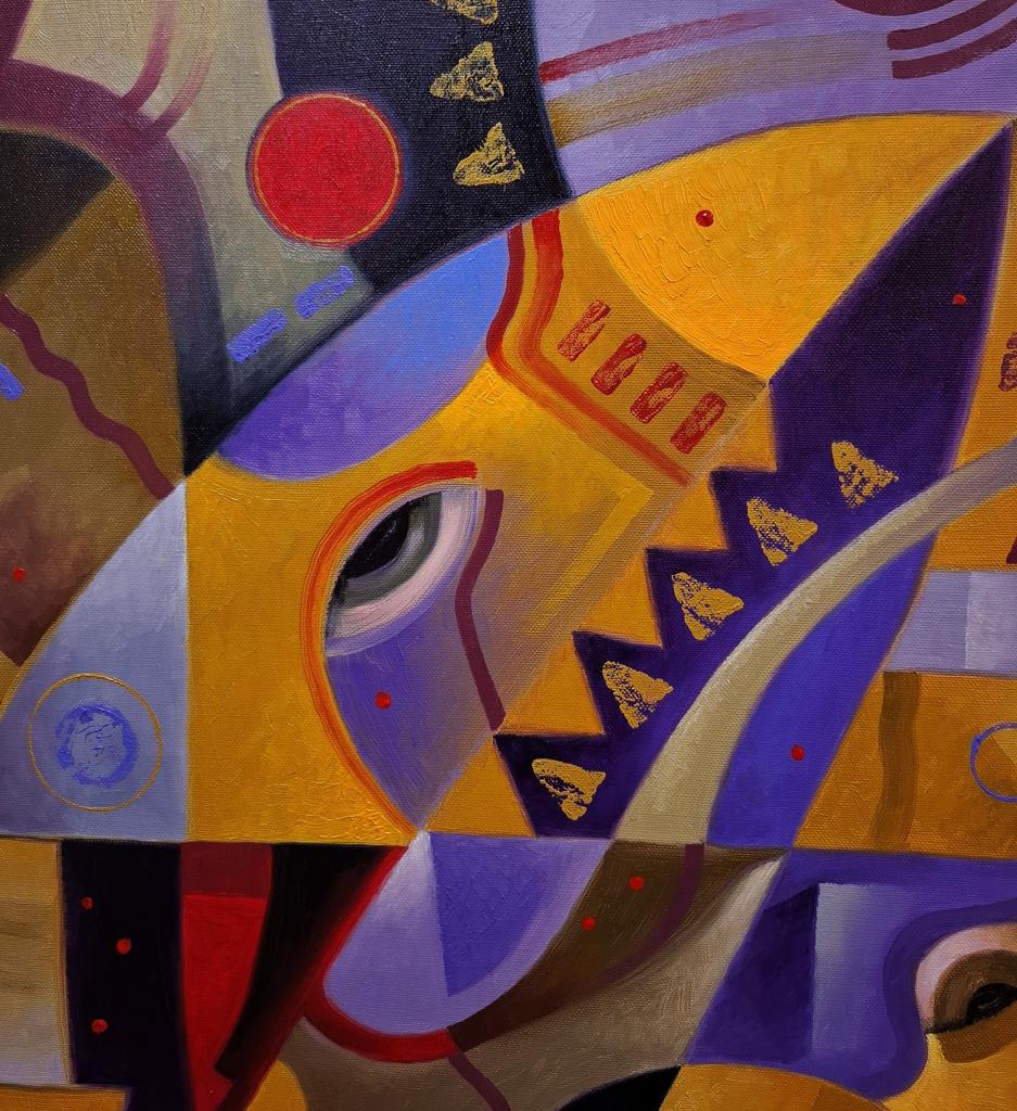 Oil painting The crushing abstraction of Drakkar by Sergiy Voichenko
