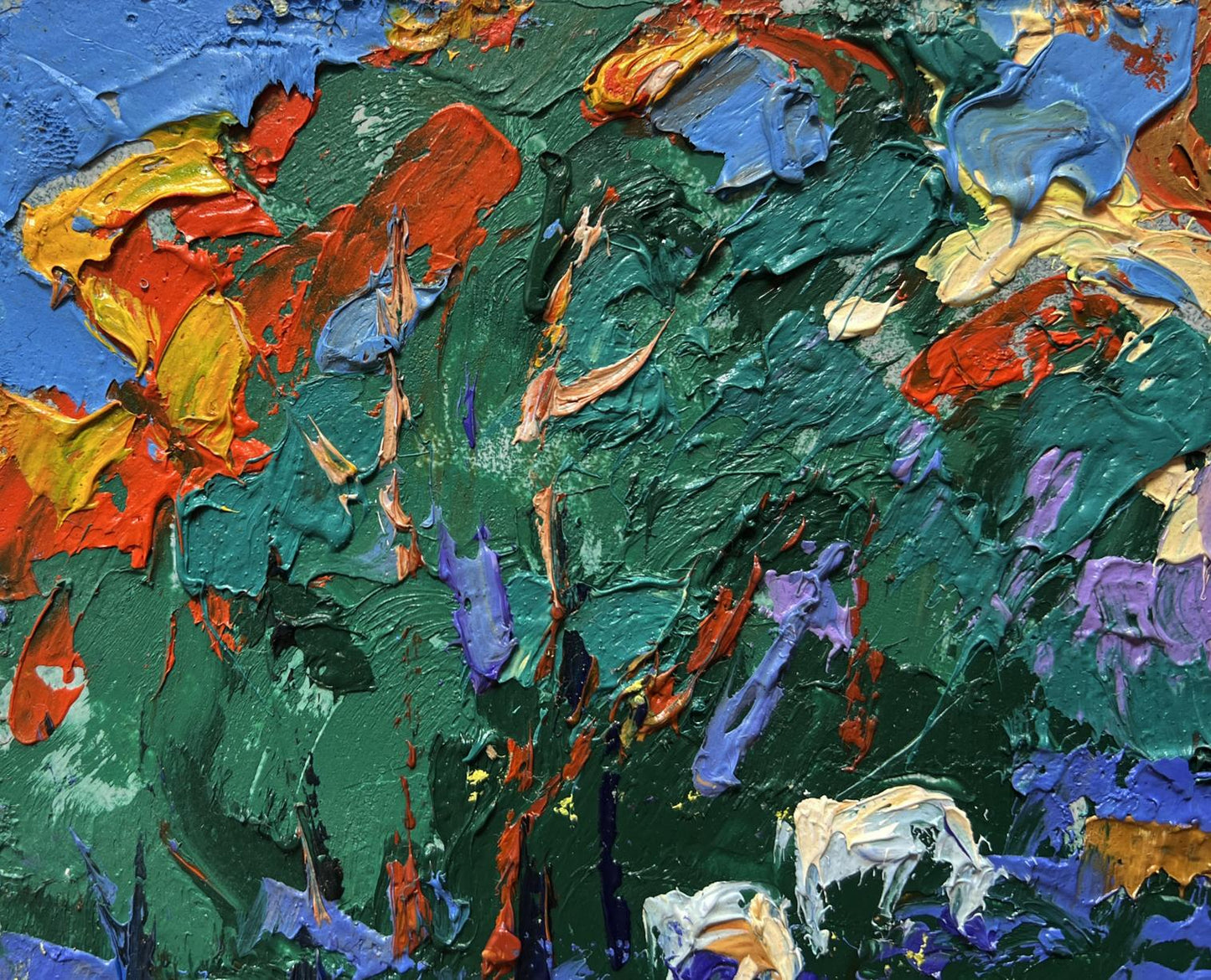 Vibrant oil painting In a forest clearing by Oleksiy Ivanyuk