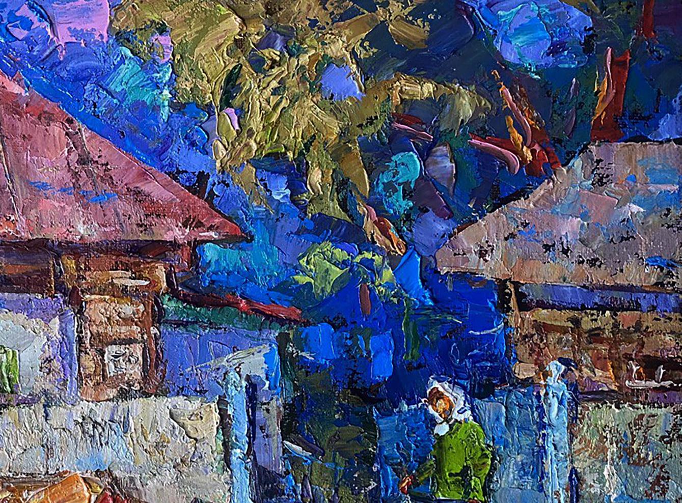 Vibrant impressionist oil painting The Evening has arrived by Oleksiy Ivanyuk