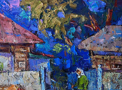 Vibrant impressionist oil painting The Evening has arrived by Oleksiy Ivanyuk