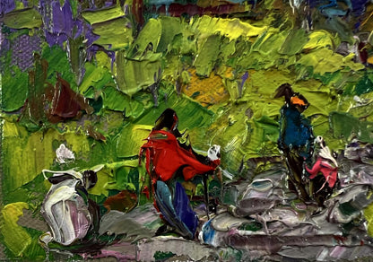 Vibrant impressionist oil painting City summer park by Oleksiy Ivanyuk